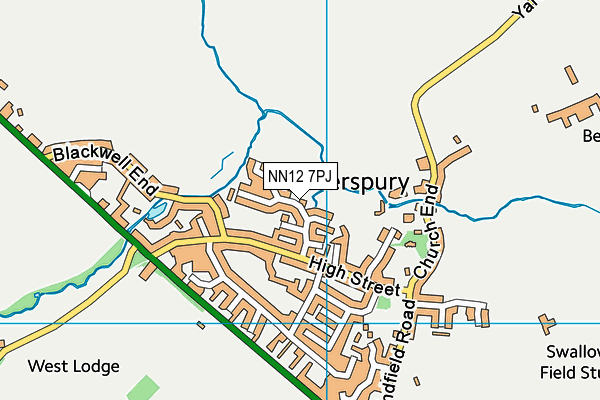 NN12 7PJ map - OS VectorMap District (Ordnance Survey) NN12 7PJ map - OS VectorMap District (Ordnance Survey)