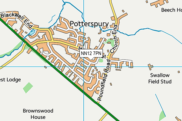 NN12 7PN map - OS VectorMap District (Ordnance Survey)