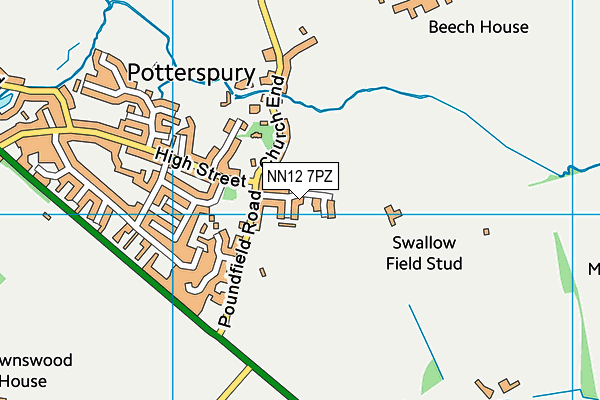 NN12 7PZ map - OS VectorMap District (Ordnance Survey) NN12 7PZ map - OS VectorMap District (Ordnance Survey)