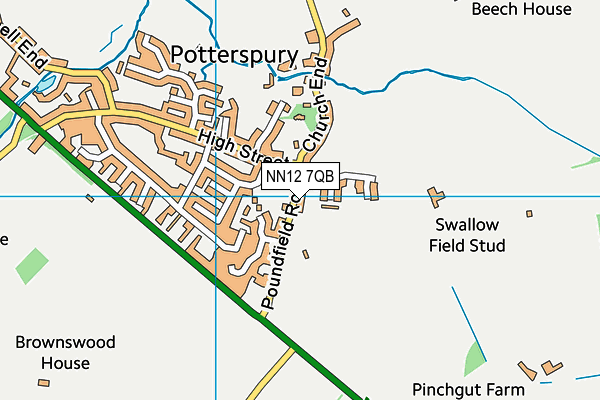 NN12 7QB map - OS VectorMap District (Ordnance Survey) NN12 7QB map - OS VectorMap District (Ordnance Survey)