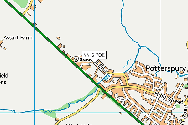 NN12 7QE map - OS VectorMap District (Ordnance Survey) NN12 7QE map - OS VectorMap District (Ordnance Survey)