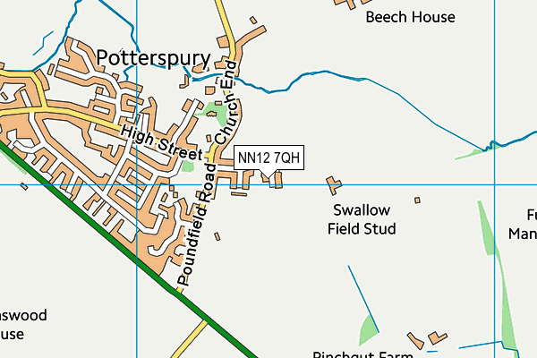 NN12 7QH map - OS VectorMap District (Ordnance Survey) NN12 7QH map - OS VectorMap District (Ordnance Survey)