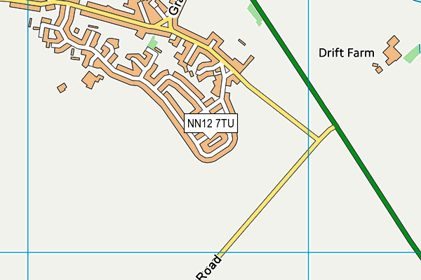 NN12 7TU map - OS VectorMap District (Ordnance Survey) NN12 7TU map - OS VectorMap District (Ordnance Survey)