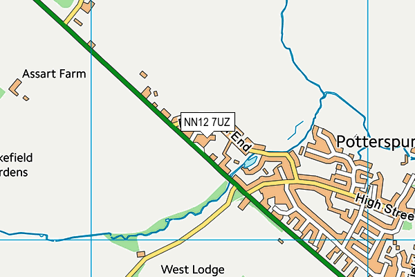 NN12 7UZ map - OS VectorMap District (Ordnance Survey) NN12 7UZ map - OS VectorMap District (Ordnance Survey)
