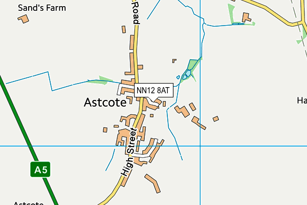 NN12 8AT map - OS VectorMap District (Ordnance Survey)
