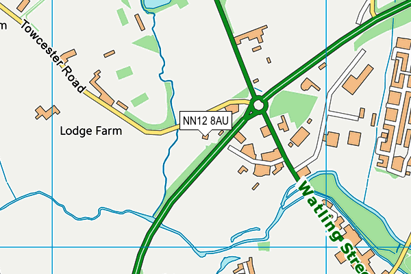 NN12 8AU map - OS VectorMap District (Ordnance Survey)