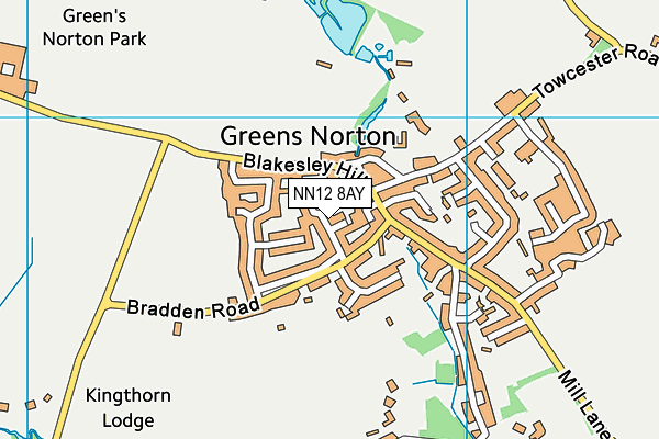 NN12 8AY map - OS VectorMap District (Ordnance Survey) NN12 8AY map - OS VectorMap District (Ordnance Survey)