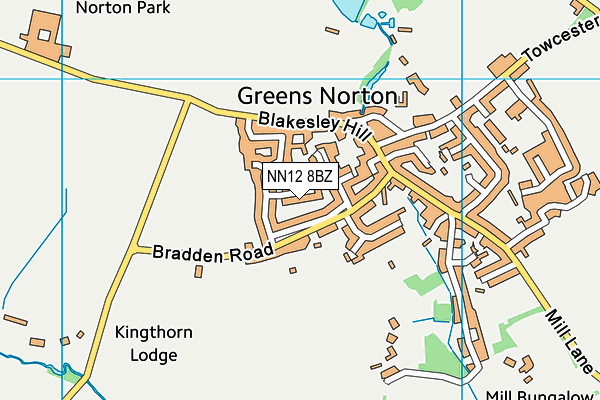 NN12 8BZ map - OS VectorMap District (Ordnance Survey)