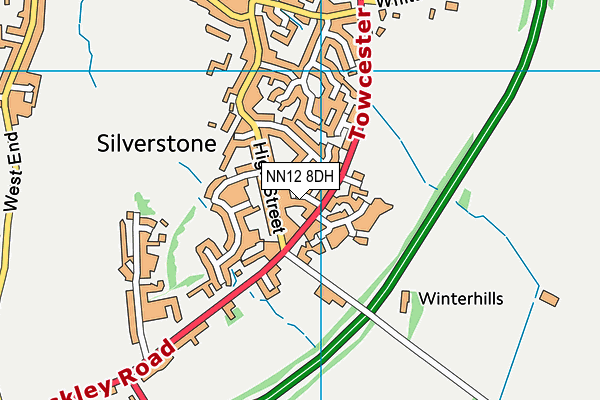 NN12 8DH map - OS VectorMap District (Ordnance Survey)