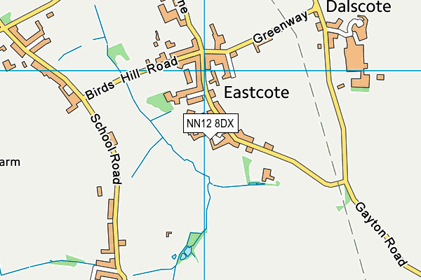 NN12 8DX map - OS VectorMap District (Ordnance Survey)