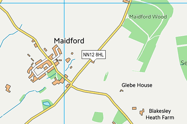 NN12 8HL map - OS VectorMap District (Ordnance Survey)