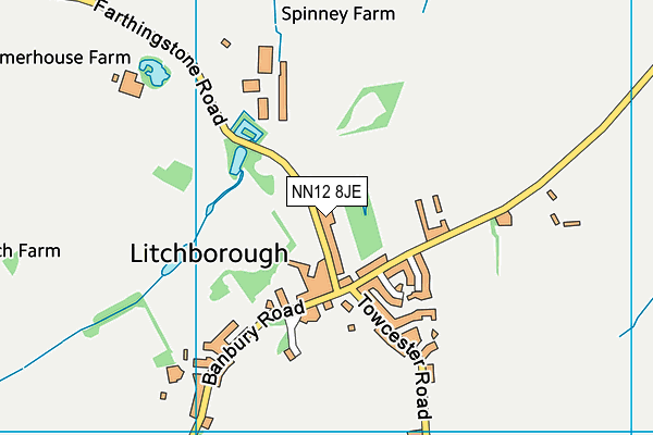 NN12 8JE map - OS VectorMap District (Ordnance Survey)