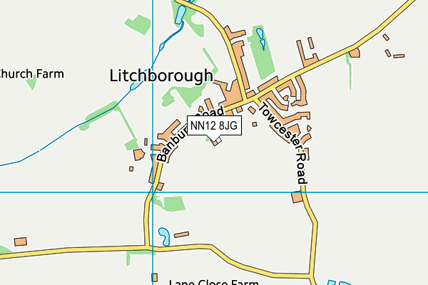 NN12 8JG map - OS VectorMap District (Ordnance Survey)