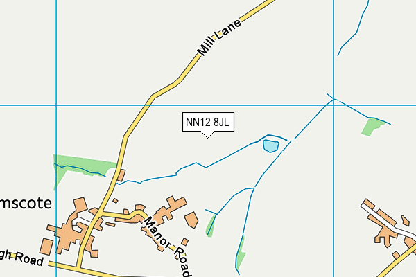 NN12 8JL map - OS VectorMap District (Ordnance Survey) NN12 8JL map - OS VectorMap District (Ordnance Survey)