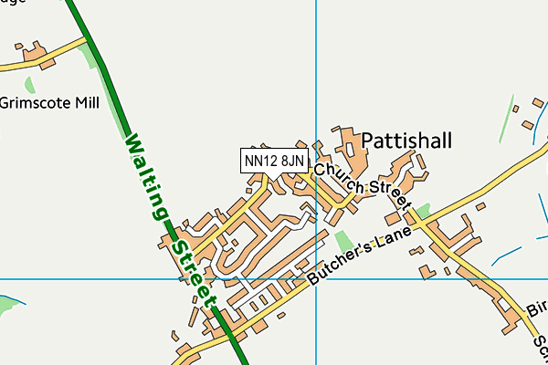 NN12 8JN map - OS VectorMap District (Ordnance Survey) NN12 8JN map - OS VectorMap District (Ordnance Survey)