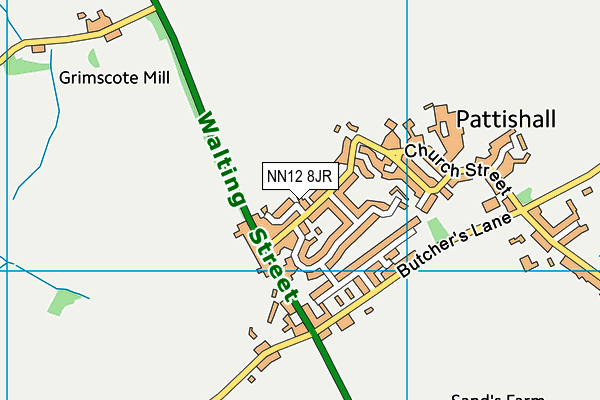 NN12 8JR map - OS VectorMap District (Ordnance Survey)