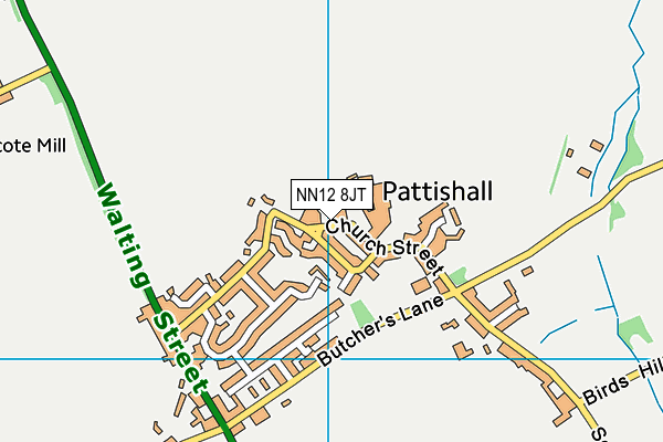 NN12 8JT map - OS VectorMap District (Ordnance Survey)