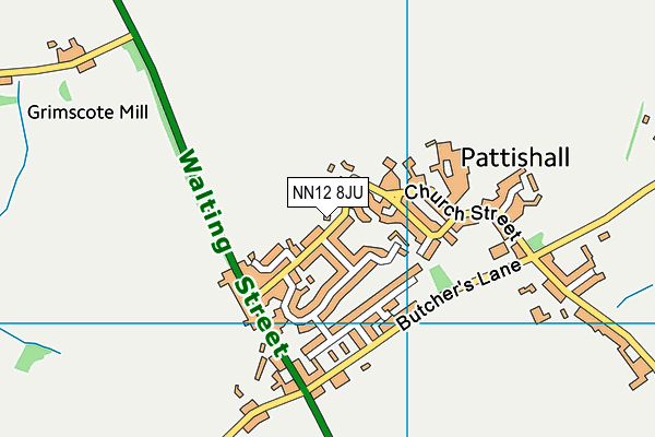 NN12 8JU map - OS VectorMap District (Ordnance Survey)
