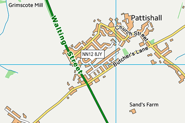 NN12 8JY map - OS VectorMap District (Ordnance Survey) NN12 8JY map - OS VectorMap District (Ordnance Survey)