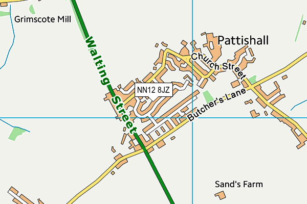 NN12 8JZ map - OS VectorMap District (Ordnance Survey)