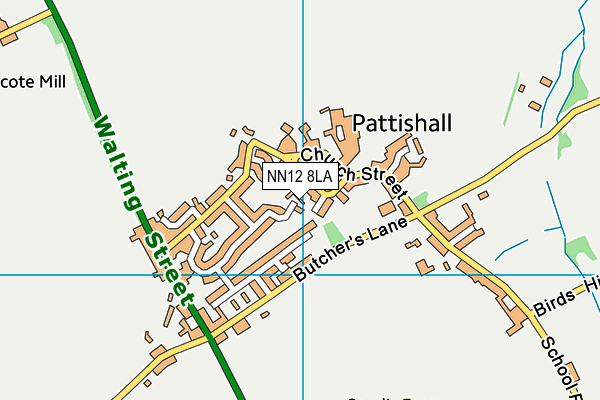 NN12 8LA map - OS VectorMap District (Ordnance Survey)