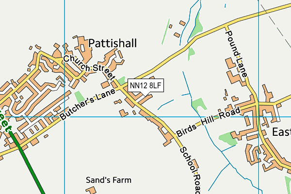NN12 8LF map - OS VectorMap District (Ordnance Survey) NN12 8LF map - OS VectorMap District (Ordnance Survey)