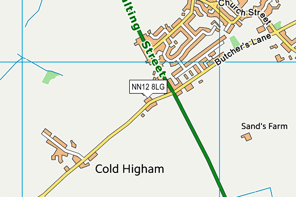 NN12 8LG map - OS VectorMap District (Ordnance Survey)