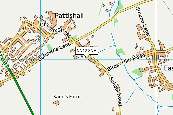 NN12 8NE map - OS VectorMap District (Ordnance Survey)