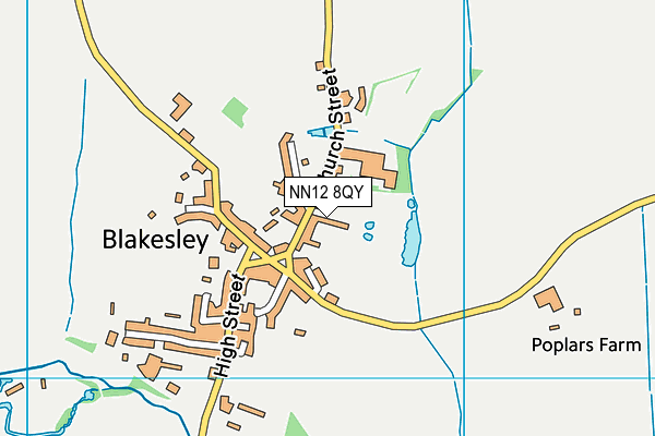 NN12 8QY map - OS VectorMap District (Ordnance Survey)