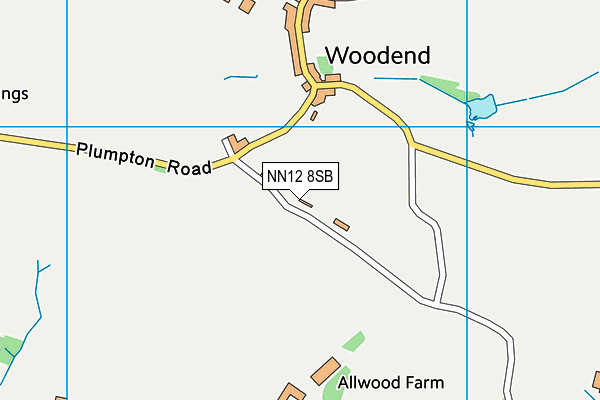 NN12 8SB map - OS VectorMap District (Ordnance Survey) NN12 8SB map - OS VectorMap District (Ordnance Survey)