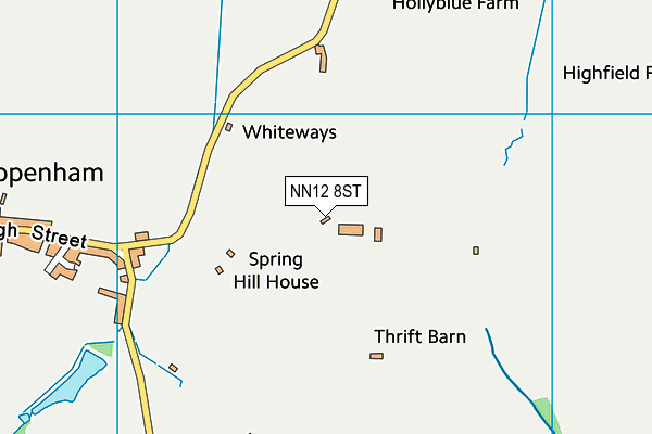 NN12 8ST map - OS VectorMap District (Ordnance Survey)