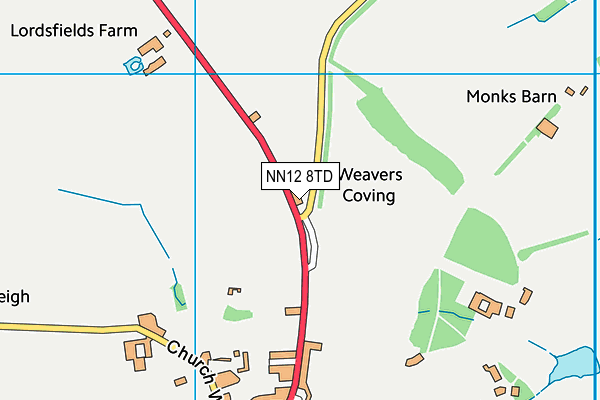 NN12 8TD map - OS VectorMap District (Ordnance Survey)