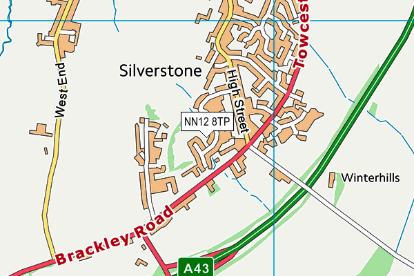 NN12 8TP map - OS VectorMap District (Ordnance Survey)