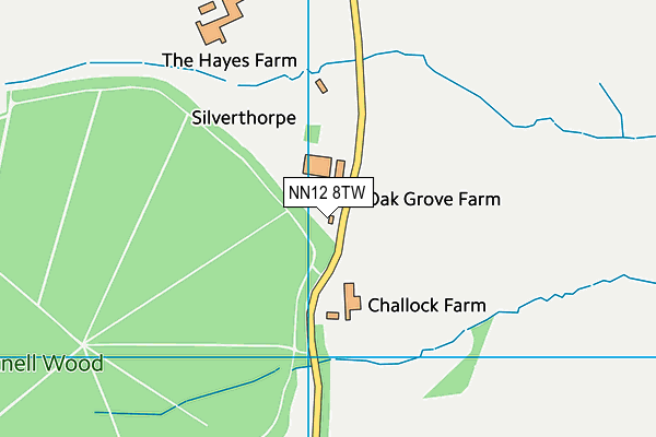 NN12 8TW map - OS VectorMap District (Ordnance Survey)