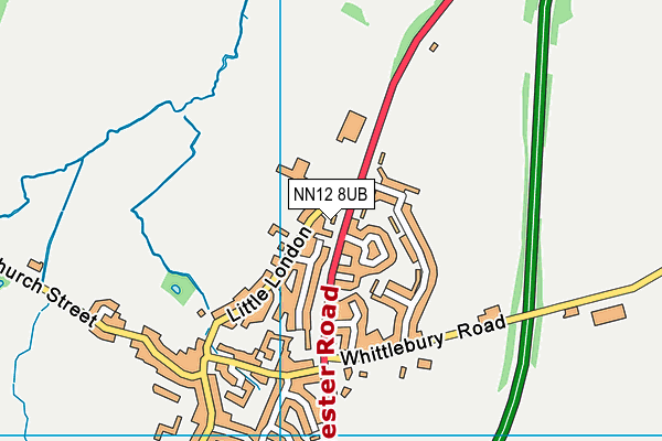 NN12 8UB map - OS VectorMap District (Ordnance Survey)