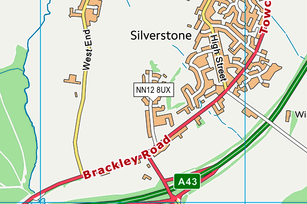 NN12 8UX map - OS VectorMap District (Ordnance Survey)
