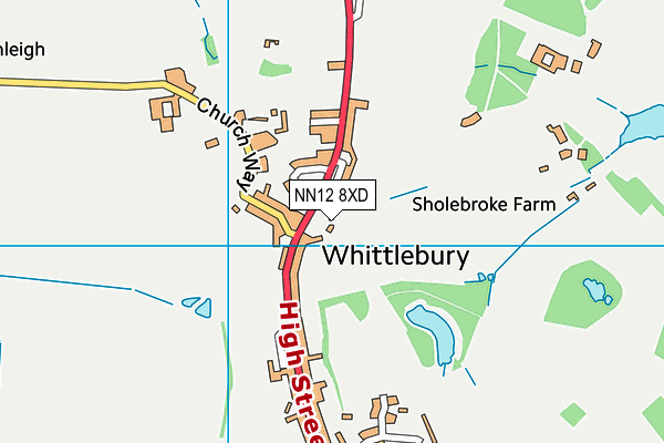 NN12 8XD map - OS VectorMap District (Ordnance Survey)