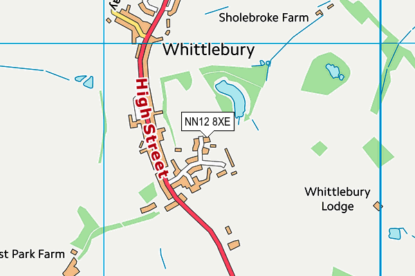 NN12 8XE map - OS VectorMap District (Ordnance Survey) NN12 8XE map - OS VectorMap District (Ordnance Survey)