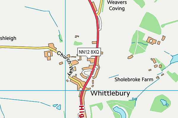 NN12 8XQ map - OS VectorMap District (Ordnance Survey)