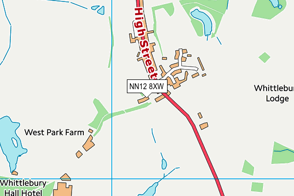 NN12 8XW map - OS VectorMap District (Ordnance Survey)