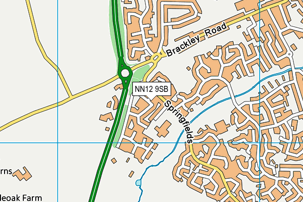 NN12 9SB map - OS VectorMap District (Ordnance Survey) NN12 9SB map - OS VectorMap District (Ordnance Survey)