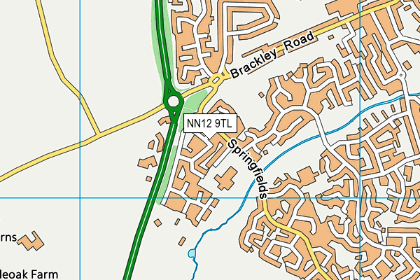 NN12 9TL map - OS VectorMap District (Ordnance Survey) NN12 9TL map - OS VectorMap District (Ordnance Survey)