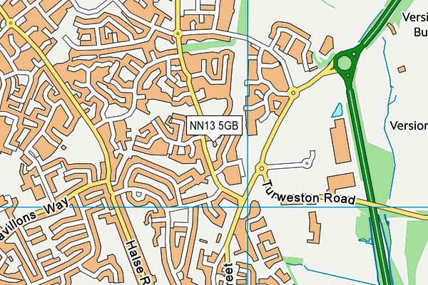 NN13 5GB map - OS VectorMap District (Ordnance Survey)
