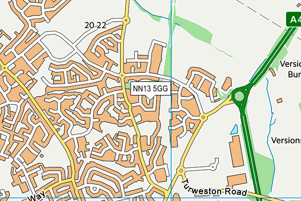 NN13 5GG map - OS VectorMap District (Ordnance Survey) NN13 5GG map - OS VectorMap District (Ordnance Survey)