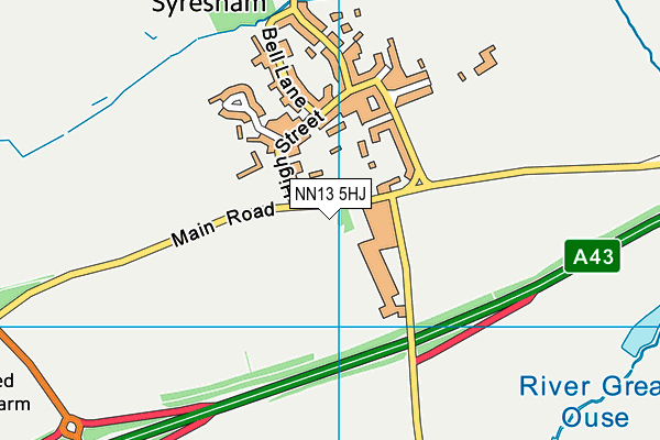 NN13 5HJ map - OS VectorMap District (Ordnance Survey) NN13 5HJ map - OS VectorMap District (Ordnance Survey)