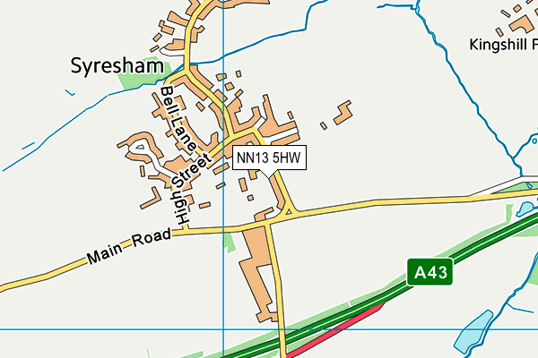 NN13 5HW map - OS VectorMap District (Ordnance Survey) NN13 5HW map - OS VectorMap District (Ordnance Survey)