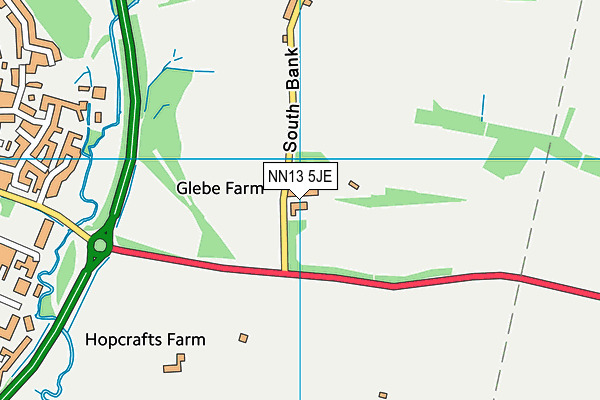 NN13 5JE map - OS VectorMap District (Ordnance Survey)