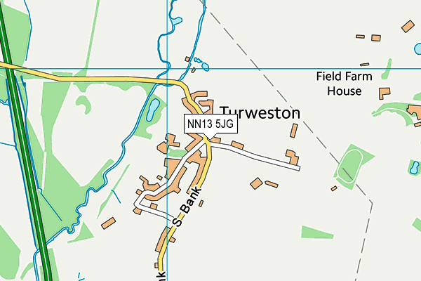 NN13 5JG map - OS VectorMap District (Ordnance Survey)