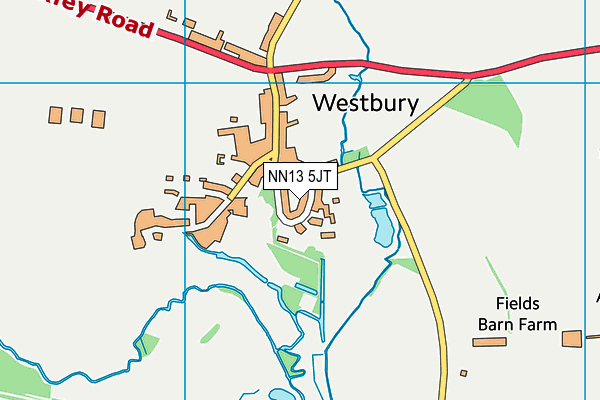NN13 5JT map - OS VectorMap District (Ordnance Survey)