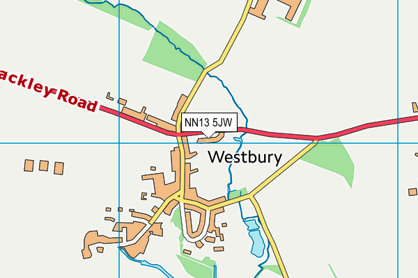 NN13 5JW map - OS VectorMap District (Ordnance Survey)